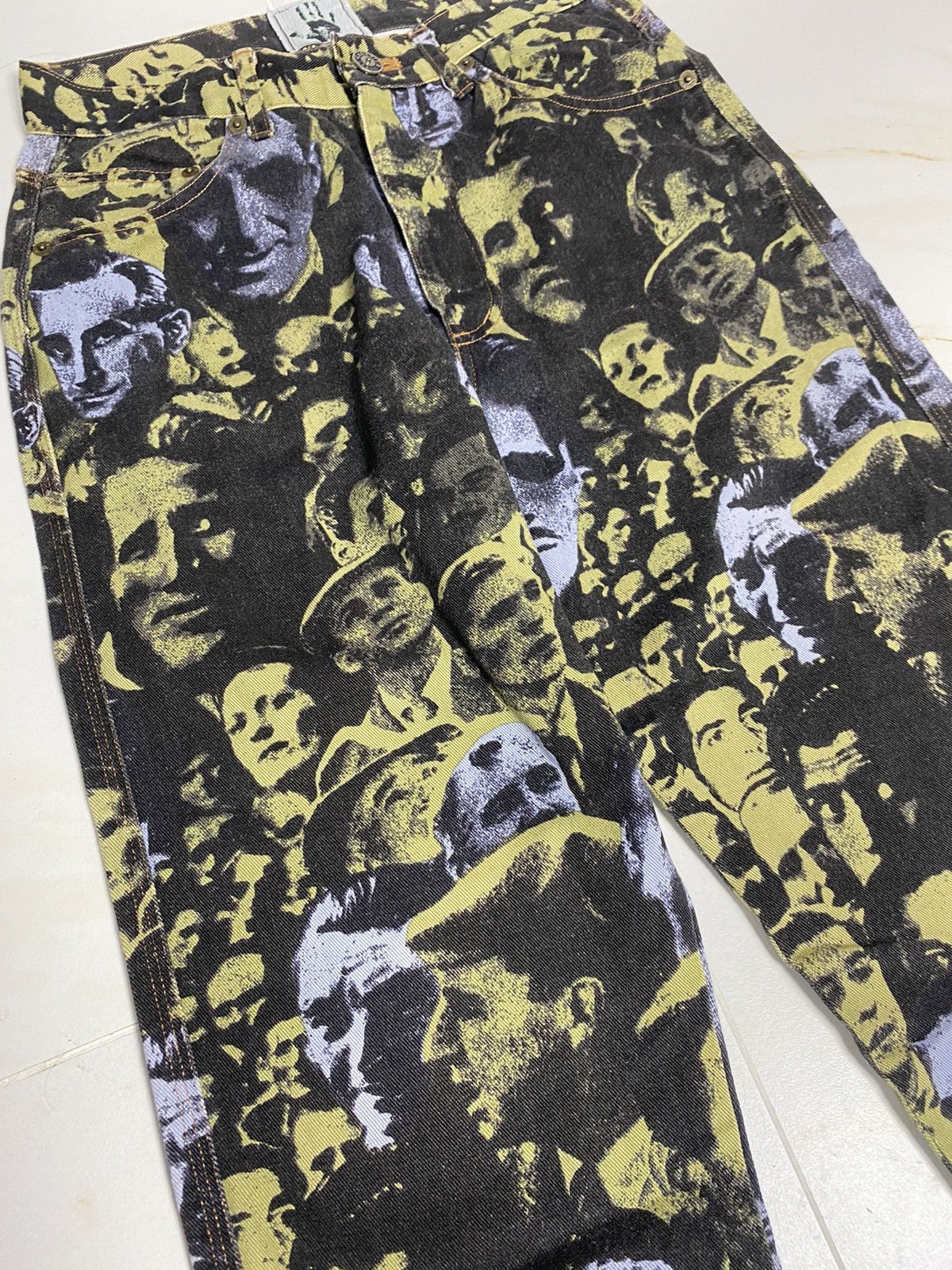 Jean Paul Gaultier Jean Paul Gaultier AW92 Archive Jacquard Face Denim S051 Size US 27 - 7 Thumbnail