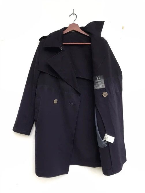 Yohji Yamamoto 🔥Y’s Yohji Yamamoto Two-tone Laine Wool Overcoat Size S / US 4 / IT 40 - 1 Thumbnail