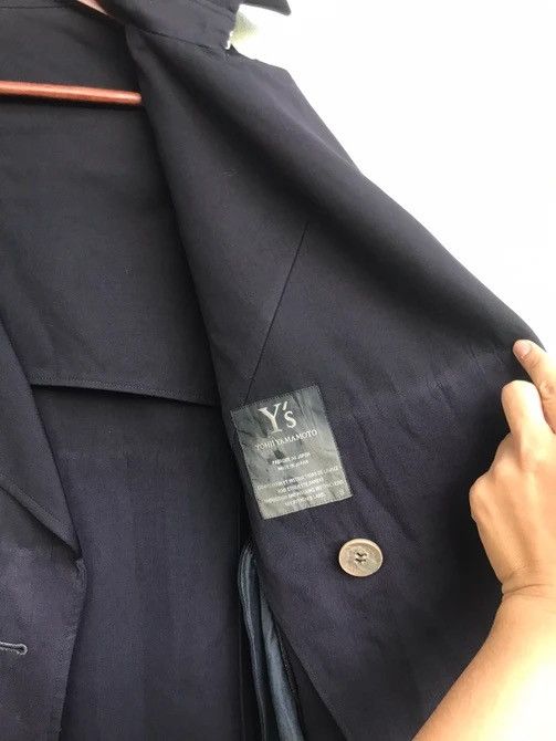 Yohji Yamamoto 🔥Y’s Yohji Yamamoto Two-tone Laine Wool Overcoat Size S / US 4 / IT 40 - 12 Thumbnail