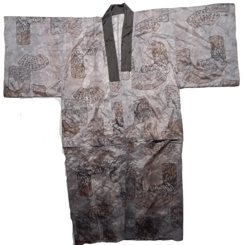 image of Edition Japan x Kimono Japan Dragon Sanjuro Kimono Haori Yukata Unisex Happi Jacket in Purple, Wome