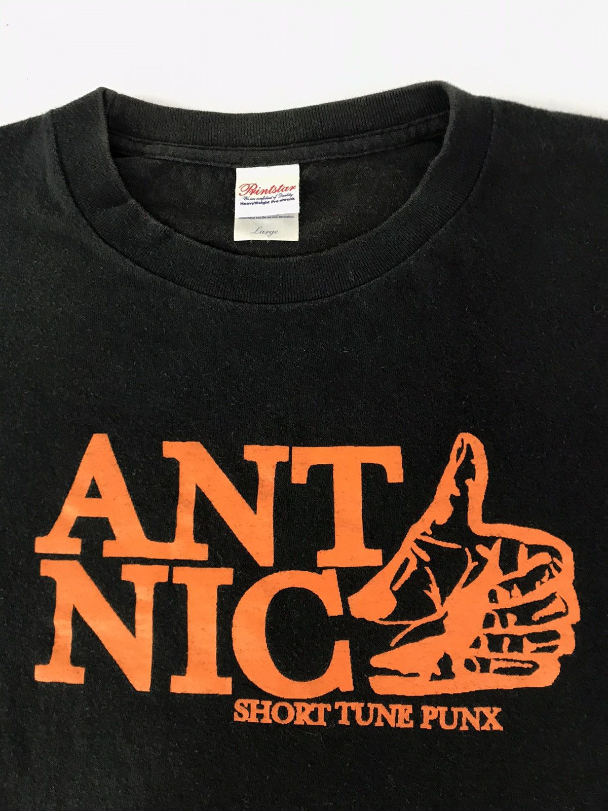 Japanese Brand Ant Nic Short Tune Punx Spell Out Graphic Screen Tee Size US M / EU 48-50 / 2 - 2 Thumbnail