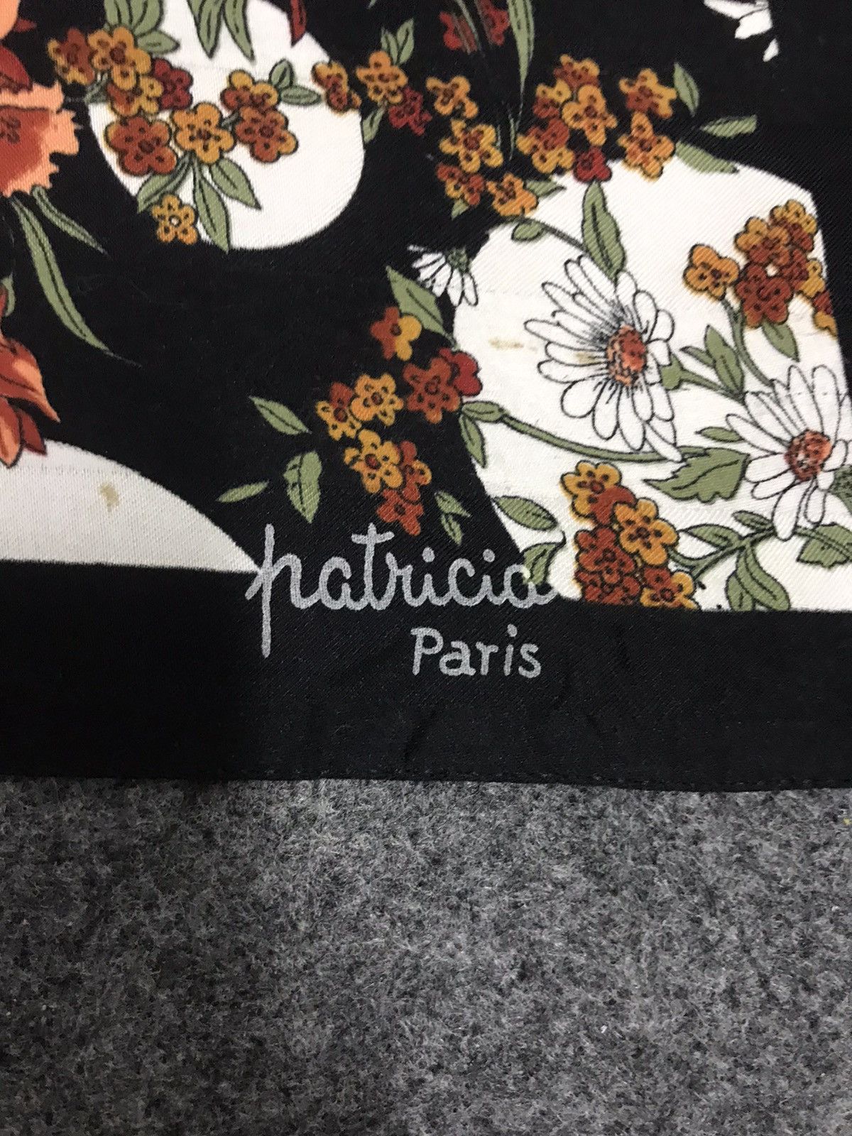 Vintage Vintage 90s Patricia Paris Silk Scarf Baroque Floral Size ONE SIZE - 6 Thumbnail