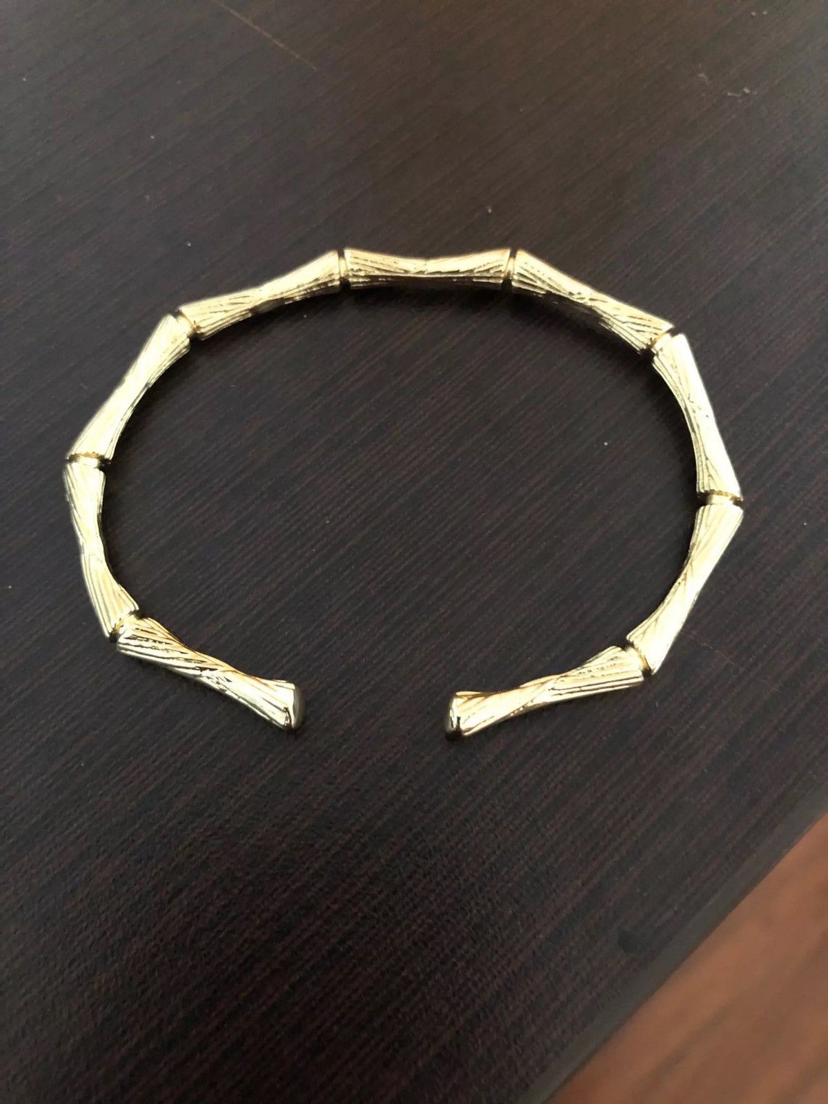 Jewelry Bamboo Bone Shape Adjustable Cuff Bracelet Size ONE SIZE - 2 Thumbnail