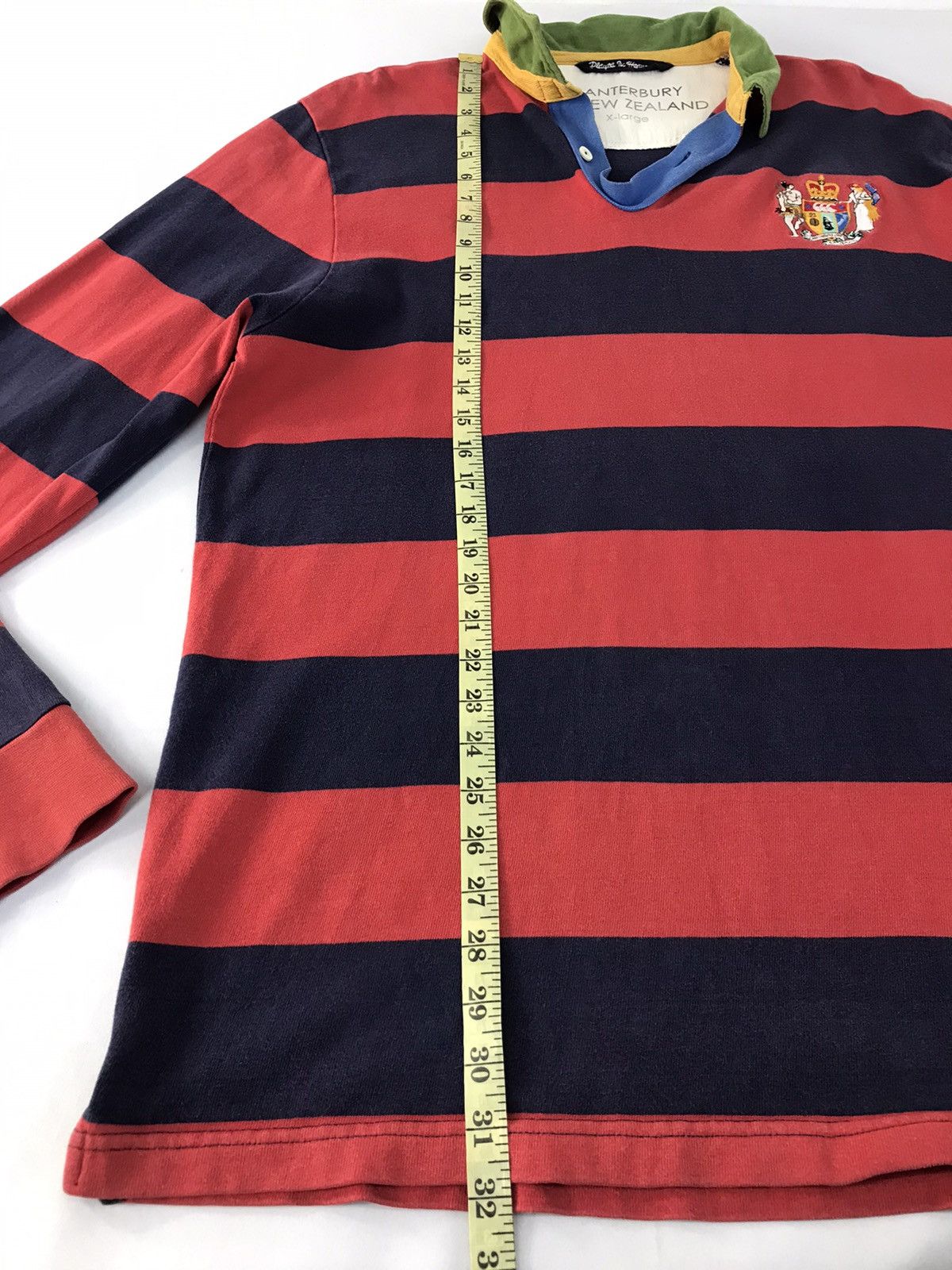 Canterbury of New Zealand × Vintage Vtg Canterbury Of Newzealand Striped Rugby Jersey Long Sleev Size US XL / EU 56 / 4 - 11 Thumbnail
