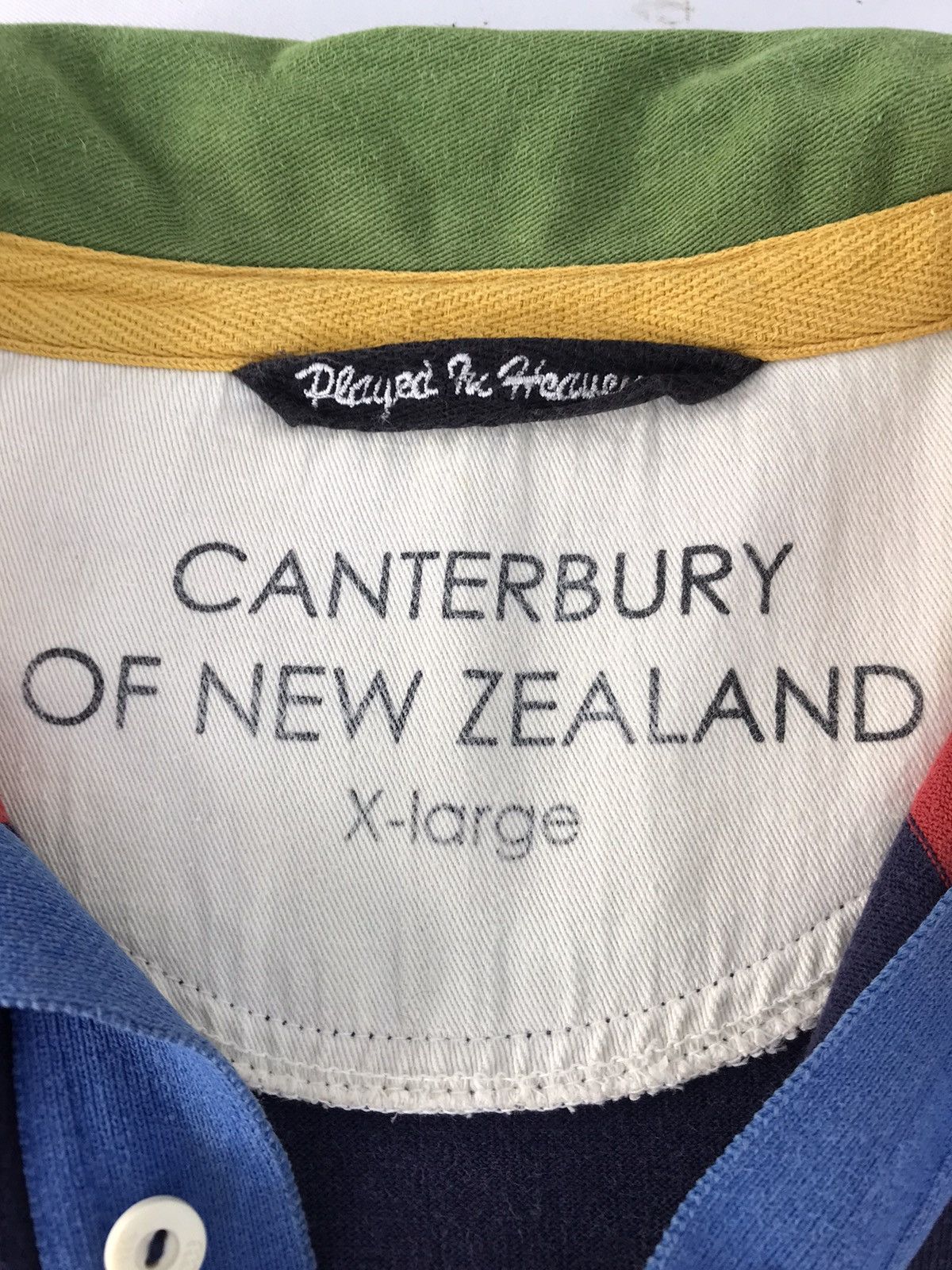 Canterbury of New Zealand × Vintage Vtg Canterbury Of Newzealand Striped Rugby Jersey Long Sleev Size US XL / EU 56 / 4 - 6 Thumbnail