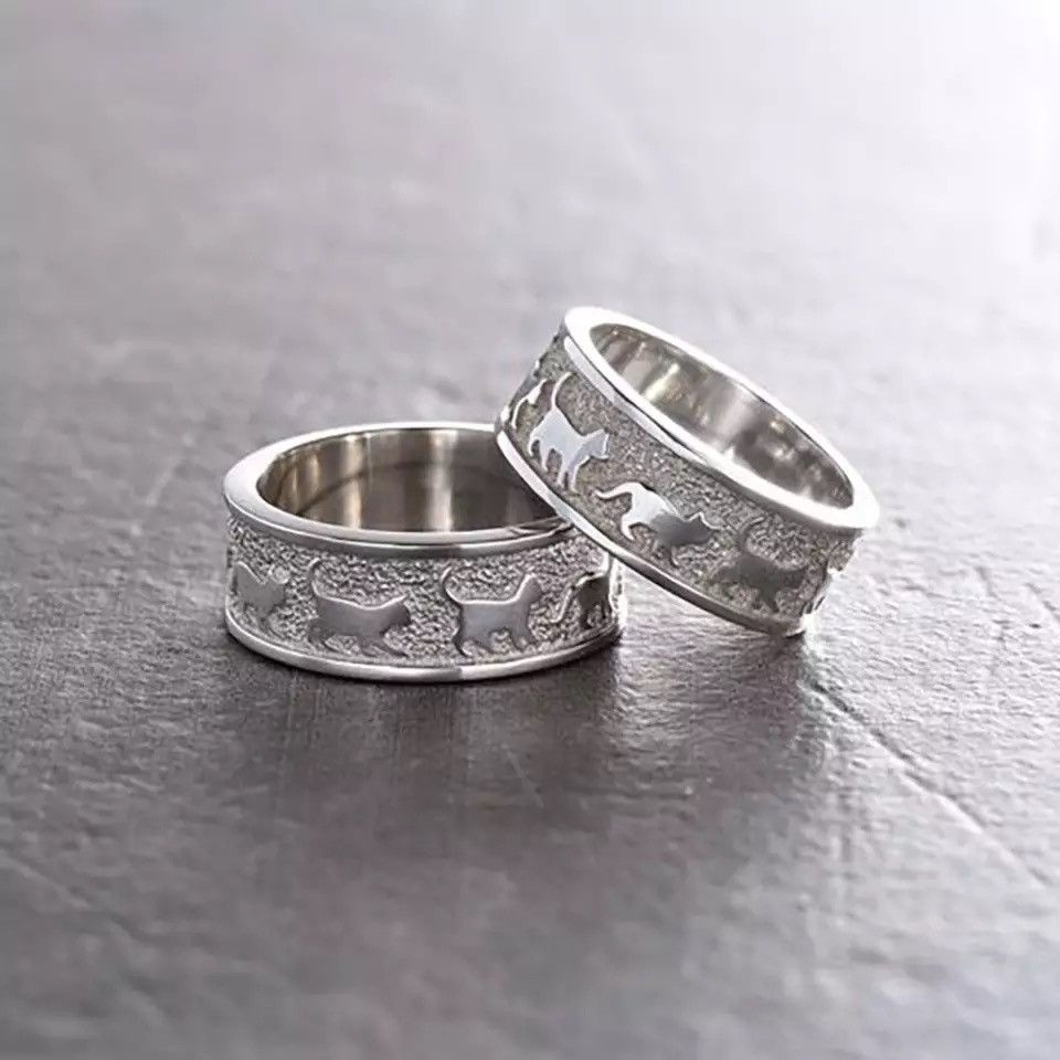 Jewelry × Vintage Vintage Cat Kitten Animal Ring Size ONE SIZE - 1 Thumbnail