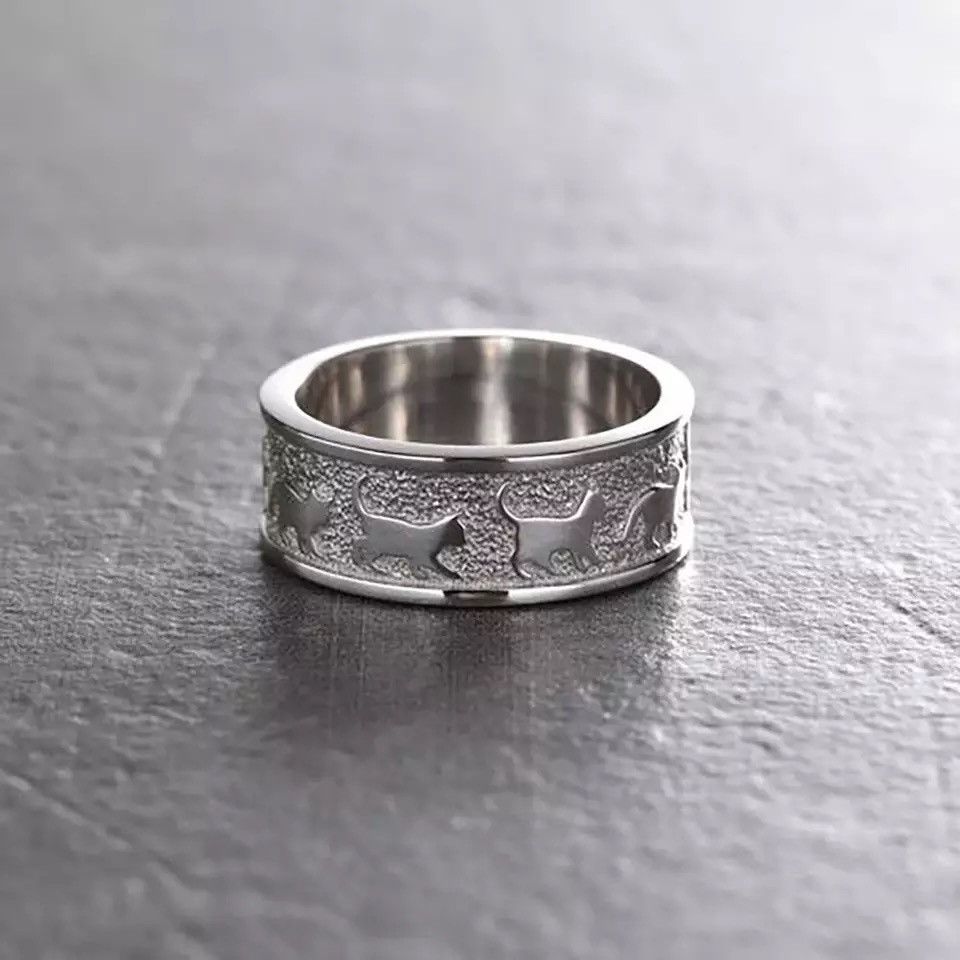 Jewelry × Vintage Vintage Cat Kitten Animal Ring Size ONE SIZE - 4 Thumbnail