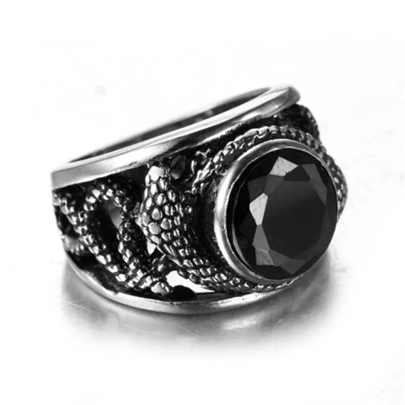 Jewelry Inlaid Stone Plate Snake Ring Size ONE SIZE - 2 Thumbnail
