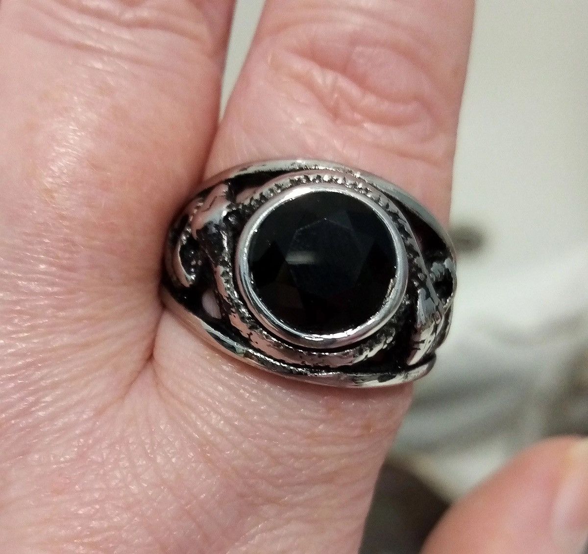 Jewelry Inlaid Stone Plate Snake Ring Size ONE SIZE - 3 Thumbnail
