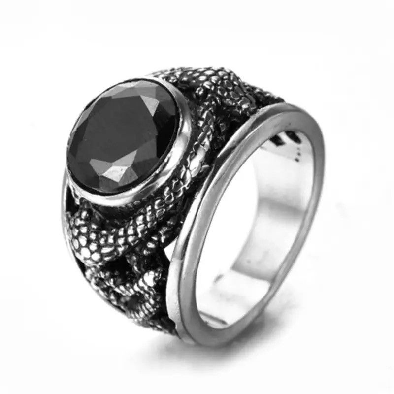 Jewelry Inlaid Stone Plate Snake Ring Size ONE SIZE - 1 Thumbnail