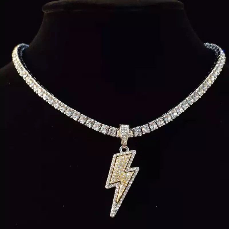 Jewelry 4mm Lightning Pendant Necklace Size ONE SIZE - 2 Thumbnail