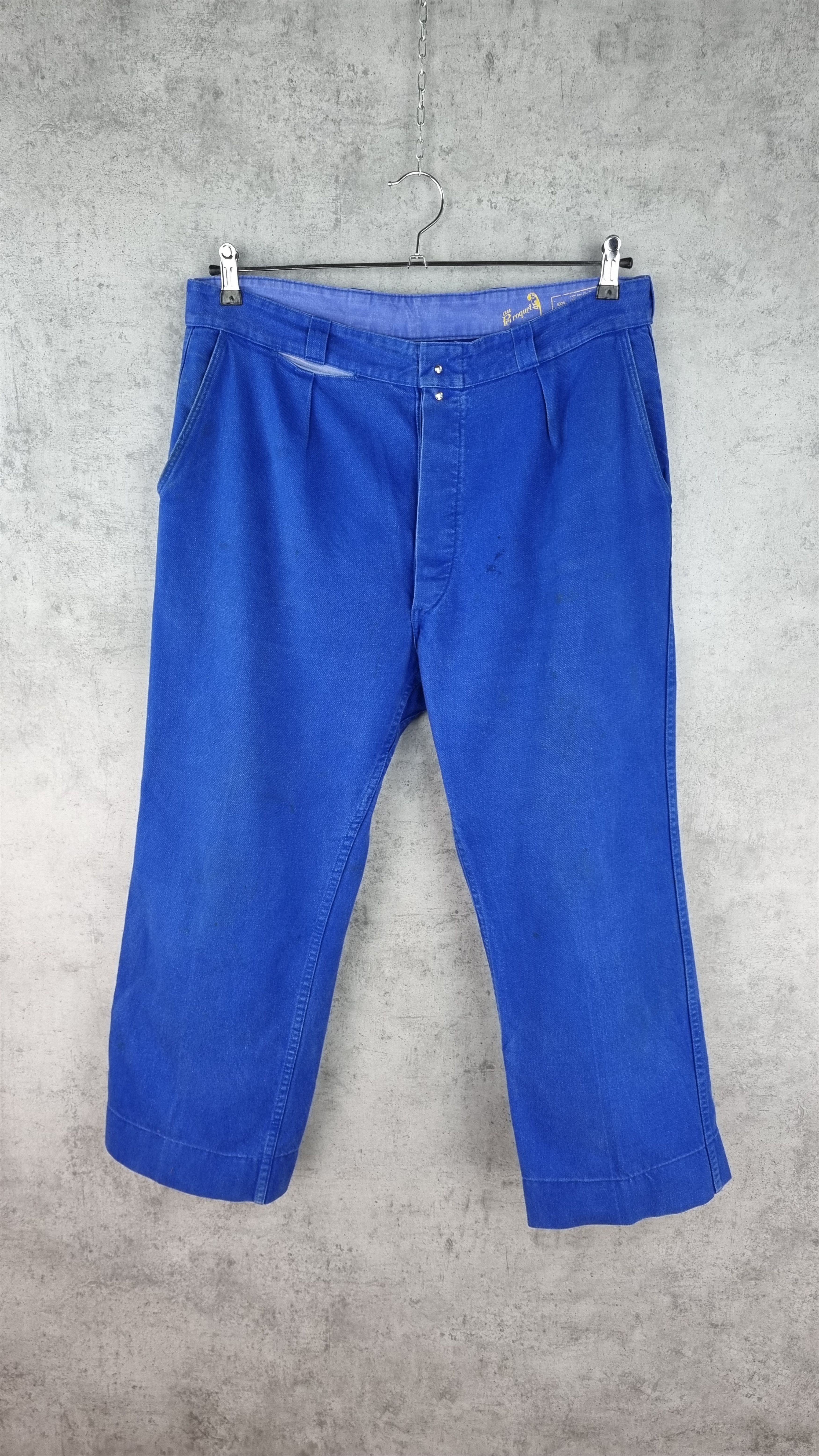 Le Laboureur × Vetra Rare 70s LE PEROQUET French Worker Pants(Brad Pitt) Size US 34 / EU 50 - 2 Thumbnail