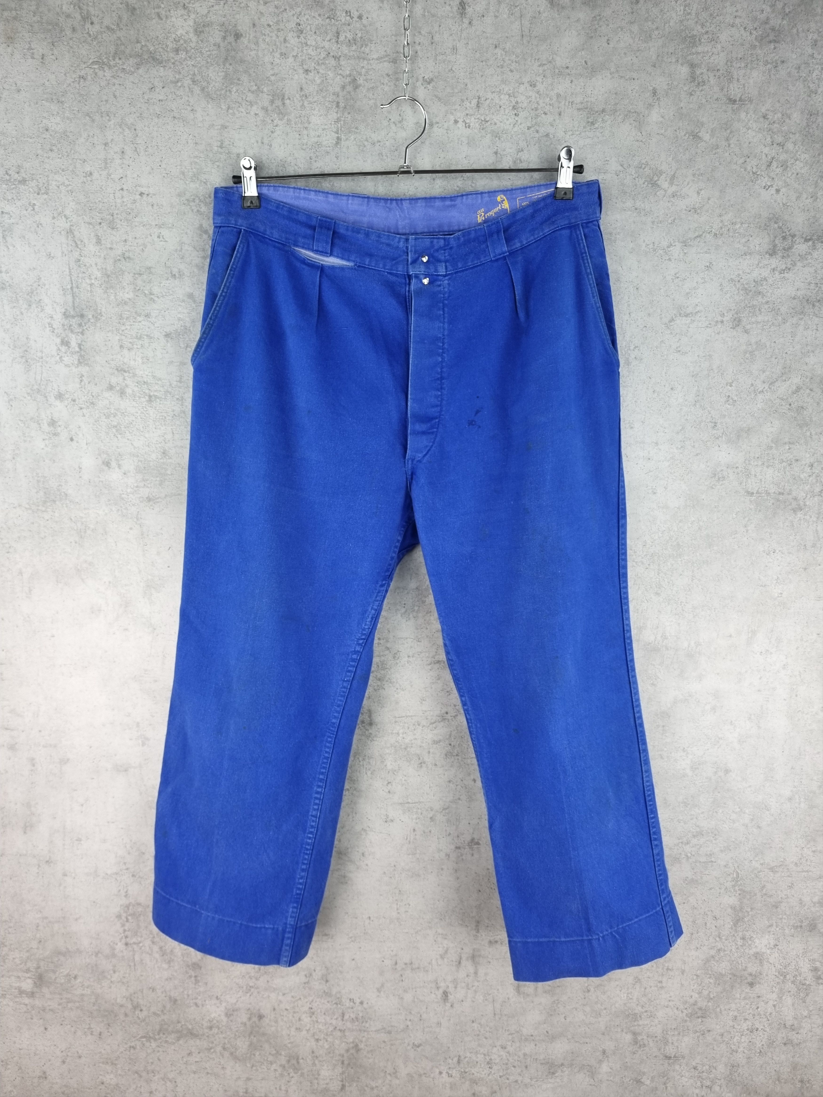 Le Laboureur × Vetra Rare 70s LE PEROQUET French Worker Pants(Brad Pitt) Size US 34 / EU 50 - 3 Thumbnail