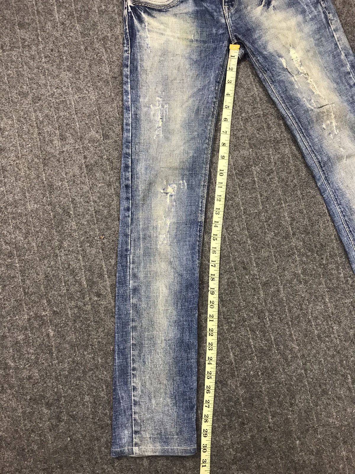 Japanese Brand × Vintage Vtg Trf Denim Skinny Fit Cut Style Pant Distressed Denim Size US 28 / EU 44 - 10 Thumbnail