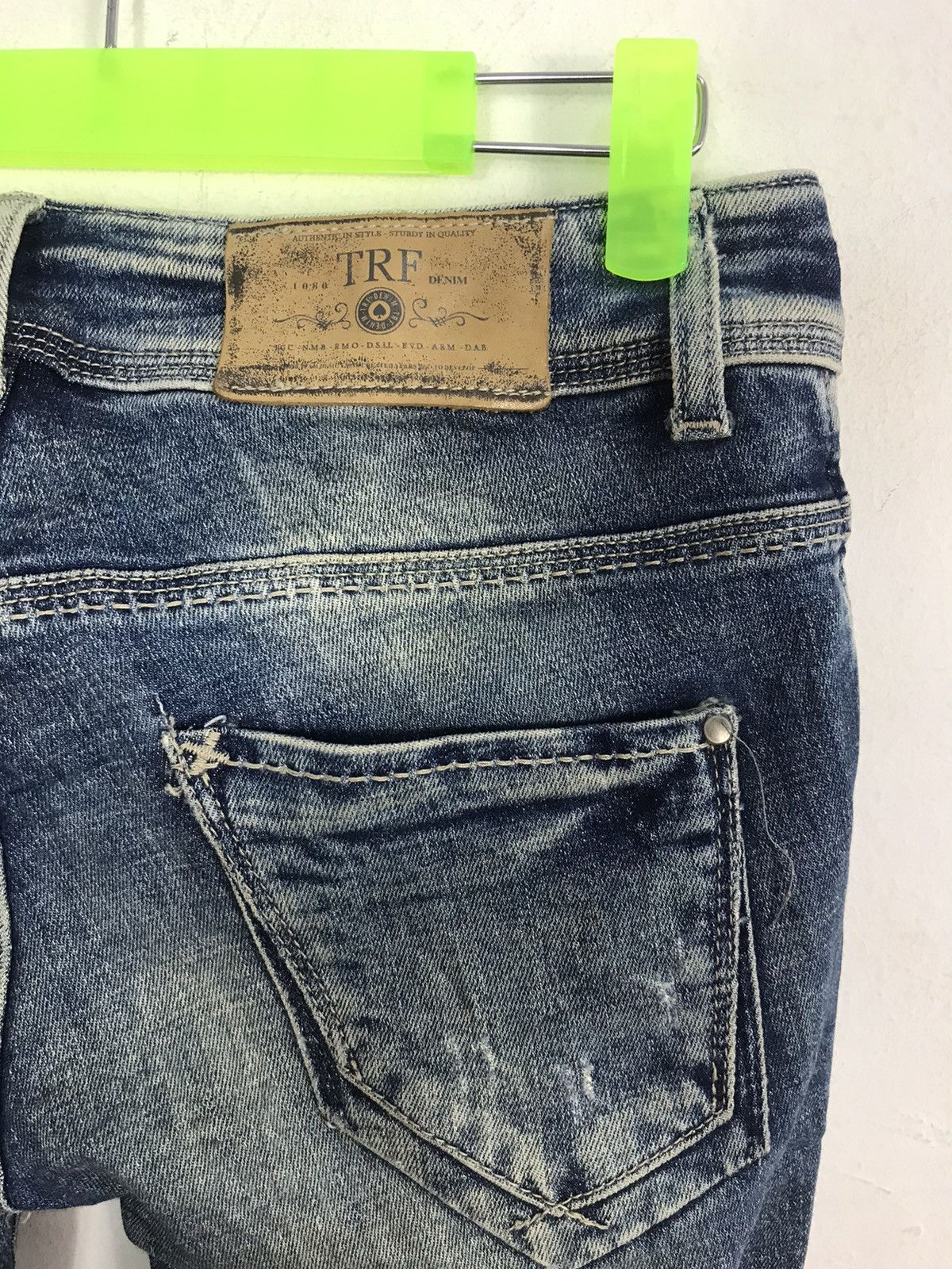 Japanese Brand × Vintage Vtg Trf Denim Skinny Fit Cut Style Pant Distressed Denim Size US 28 / EU 44 - 5 Thumbnail