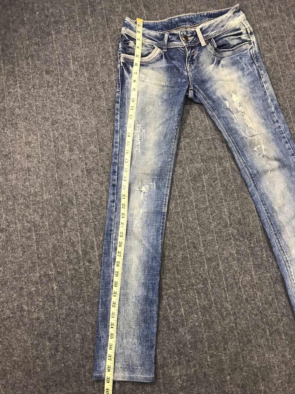 Japanese Brand × Vintage Vtg Trf Denim Skinny Fit Cut Style Pant Distressed Denim Size US 28 / EU 44 - 9 Thumbnail