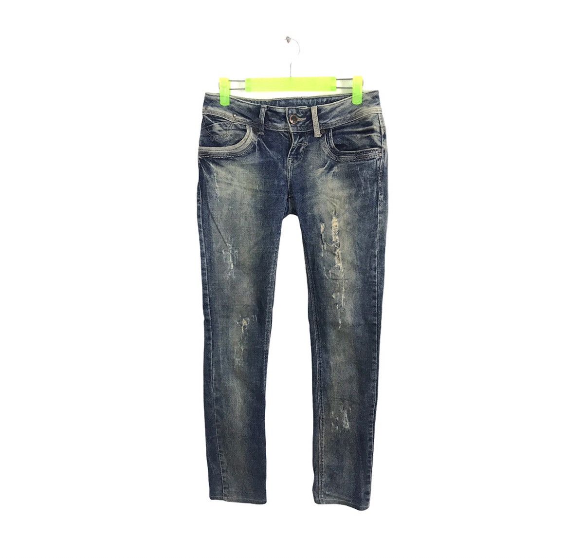 Japanese Brand × Vintage Vtg Trf Denim Skinny Fit Cut Style Pant Distressed Denim Size US 28 / EU 44 - 1 Thumbnail