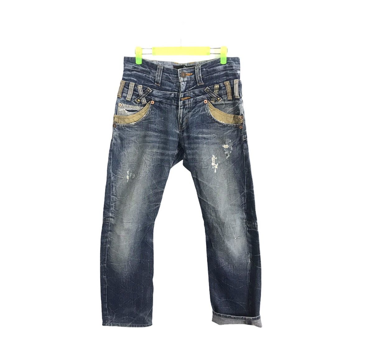Double Waist Jean Pant Dominated Straight Cut