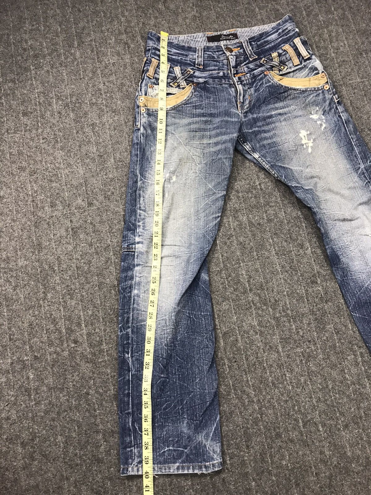 Japanese Brand × Vintage Double Waist Jean Pant Dominated Straight Cut Size US 30 / EU 46 - 9 Thumbnail
