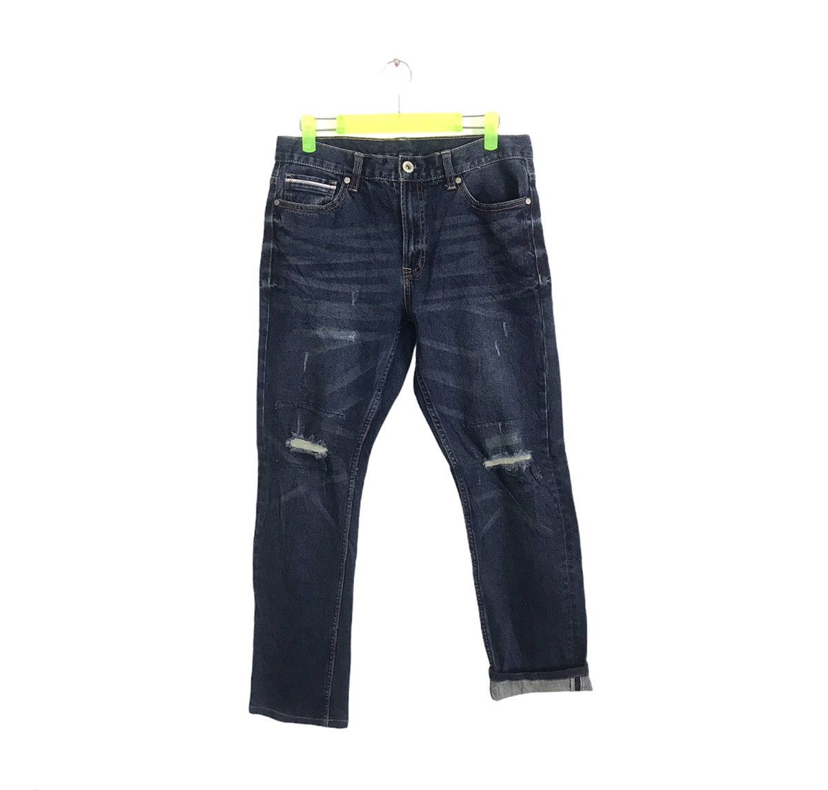 Old Navy Navy Jeans 1936 Japanese Brand Regular Fits Selvedge Size US 30 / EU 46 - 1 Thumbnail