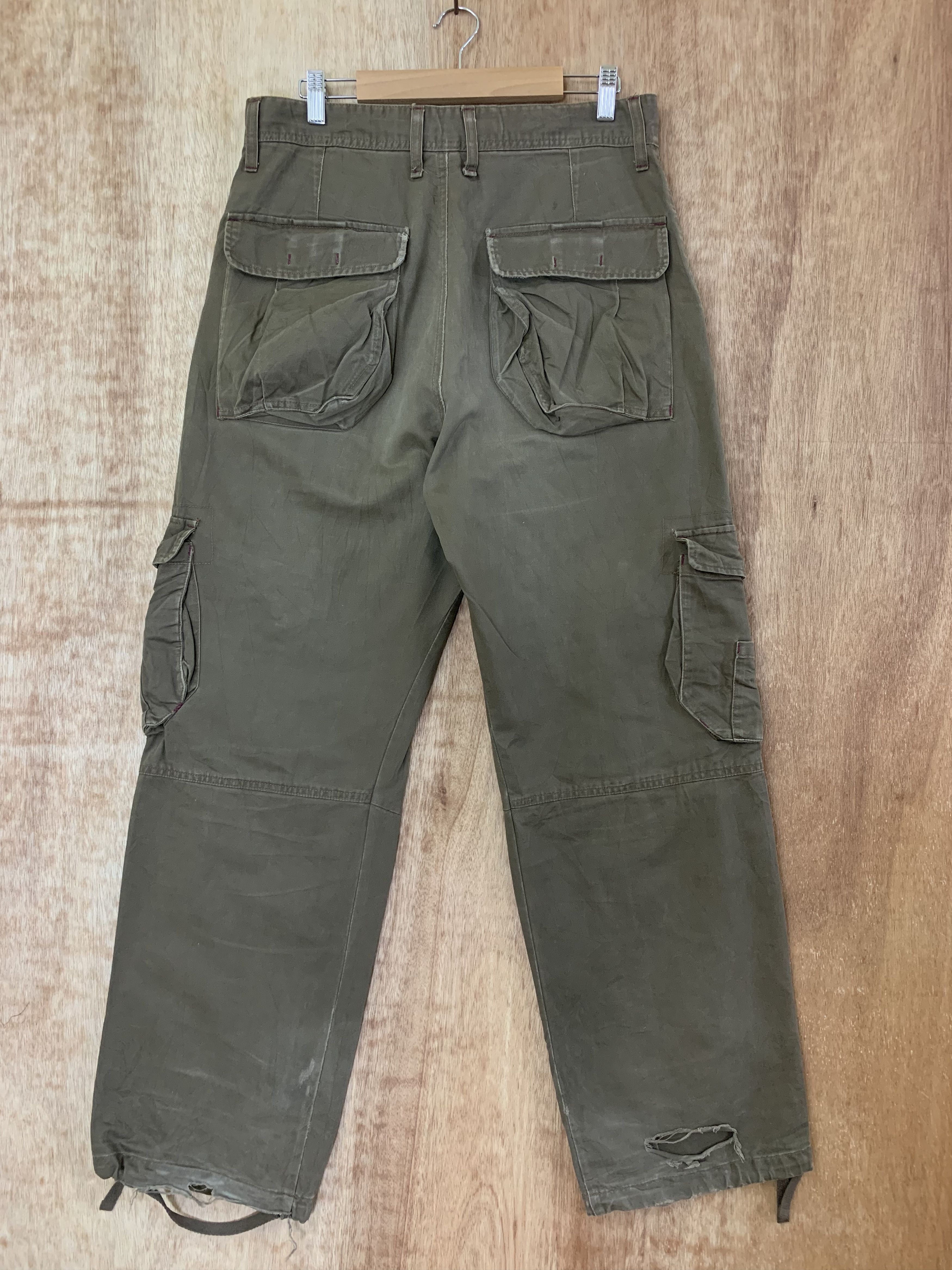 Japanese Brand Cargo Pants Brown Multipocket Utility Pants Travis Scott Size US 31 - 2 Thumbnail