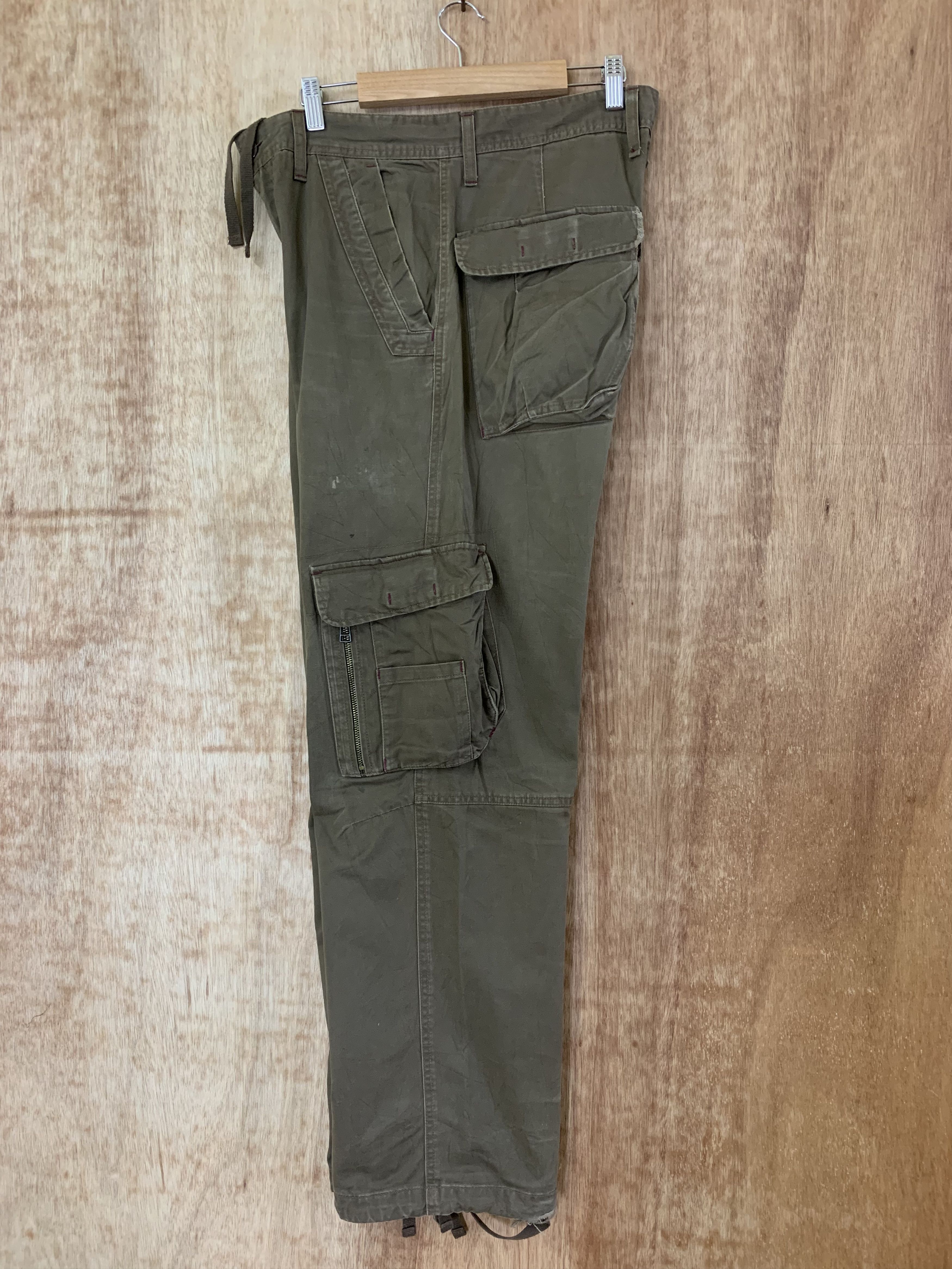 Japanese Brand Cargo Pants Brown Multipocket Utility Pants Travis Scott Size US 31 - 19 Thumbnail
