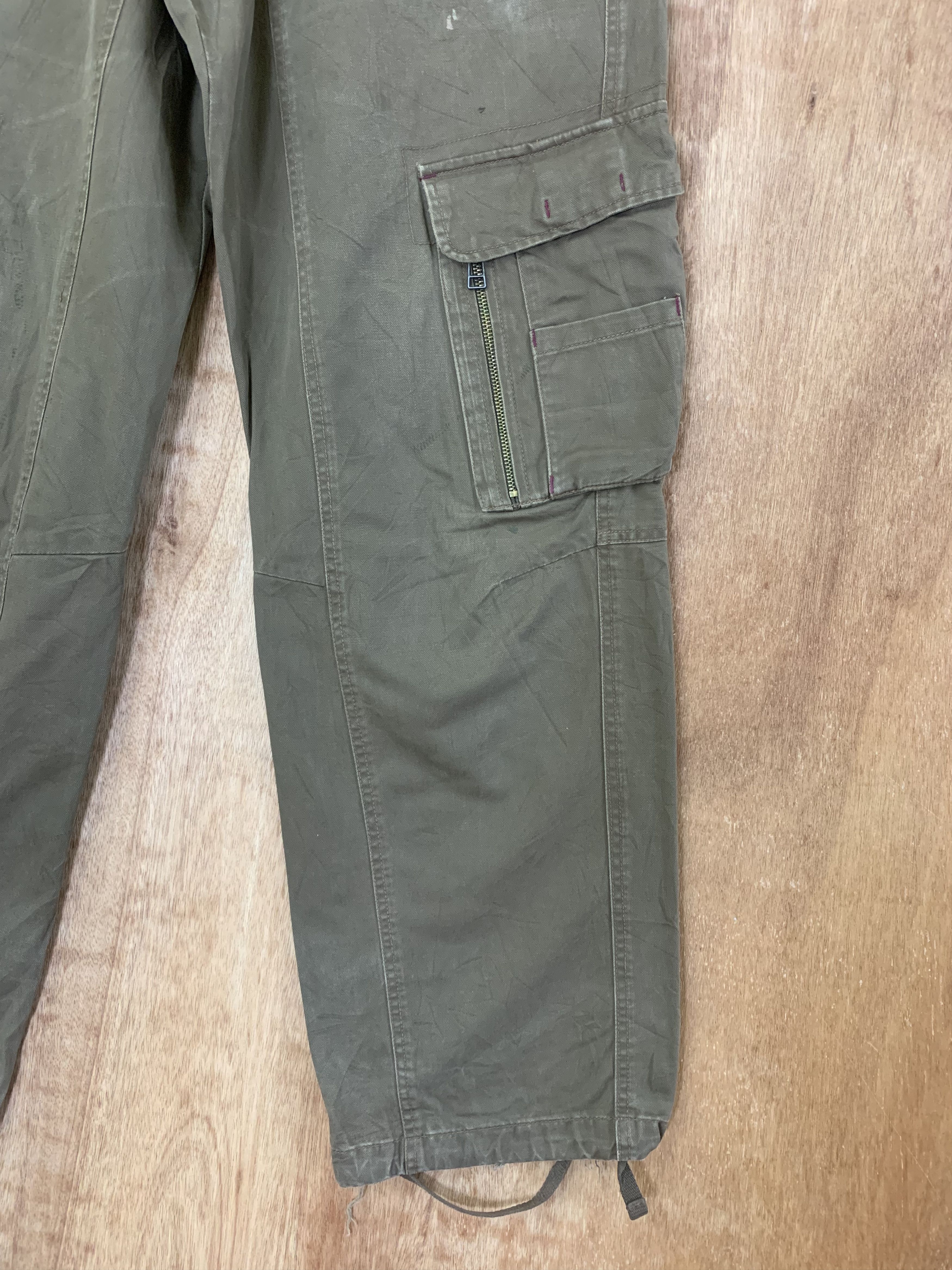 Japanese Brand Cargo Pants Brown Multipocket Utility Pants Travis Scott Size US 31 - 8 Thumbnail