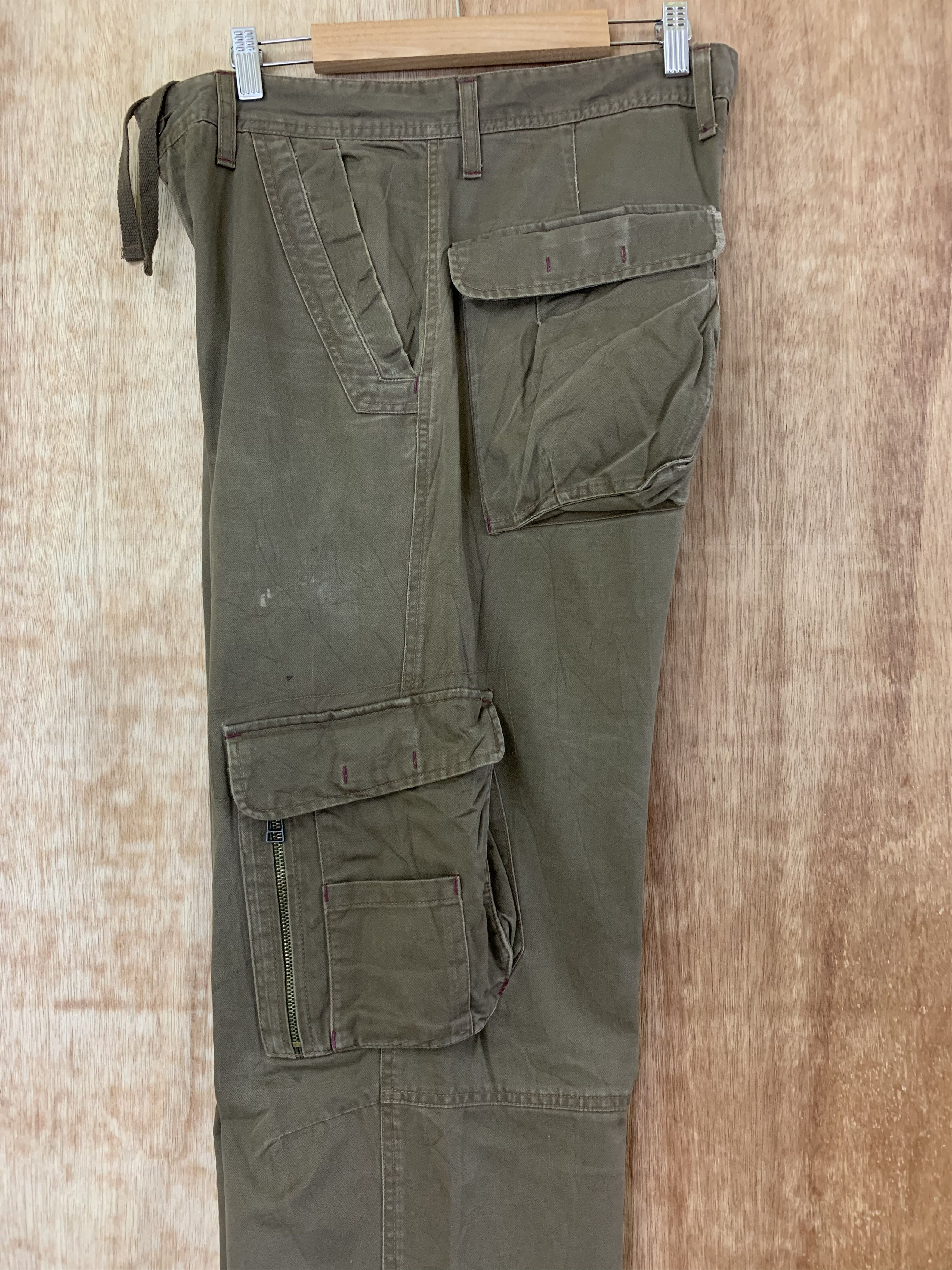 Japanese Brand Cargo Pants Brown Multipocket Utility Pants Travis Scott Size US 31 - 17 Thumbnail