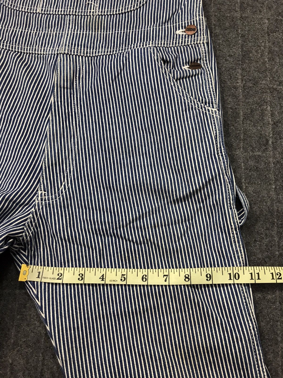 Japanese Brand Hickory Cosmo Stanger Striped Denim Pant Workwear Carpenter Size US 34 / EU 50 - 12 Thumbnail