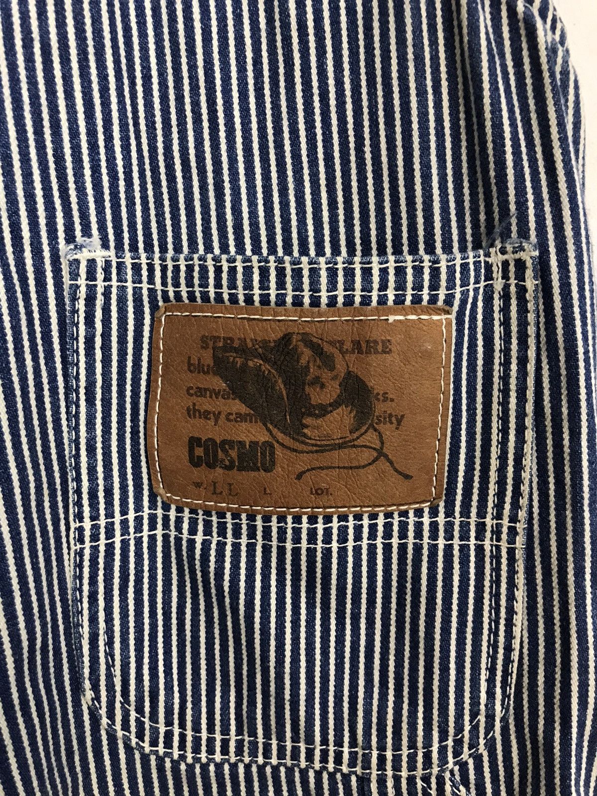 Japanese Brand Hickory Cosmo Stanger Striped Denim Pant Workwear Carpenter Size US 34 / EU 50 - 5 Thumbnail