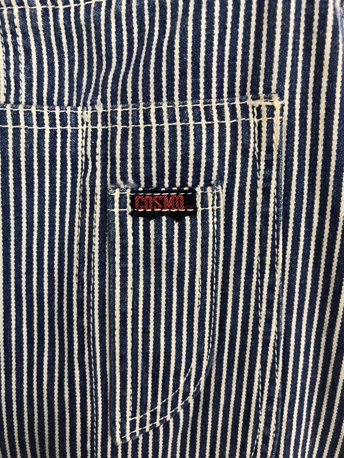 Japanese Brand Hickory Cosmo Stanger Striped Denim Pant Workwear Carpenter Size US 34 / EU 50 - 3 Thumbnail
