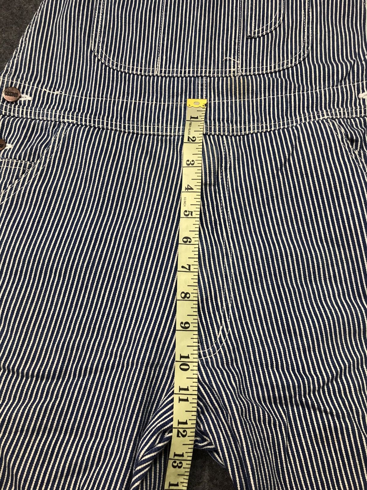 Japanese Brand Hickory Cosmo Stanger Striped Denim Pant Workwear Carpenter Size US 34 / EU 50 - 11 Thumbnail