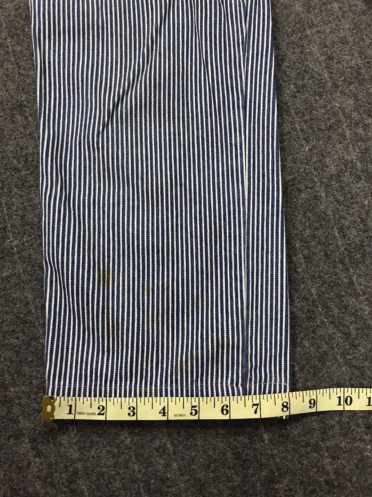 Japanese Brand Hickory Cosmo Stanger Striped Denim Pant Workwear Carpenter Size US 34 / EU 50 - 14 Thumbnail