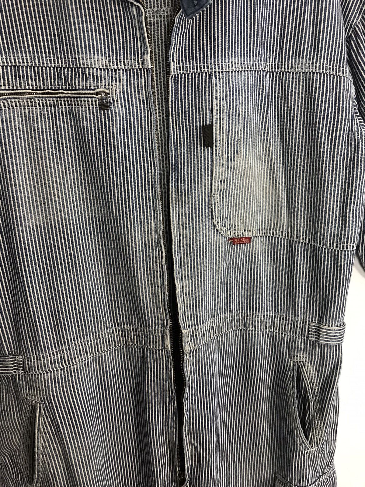 Japanese Brand Hickory KR Cat Tsunagi Striped Denim Pant Workwear Size US 42 / EU 58 - 5 Thumbnail