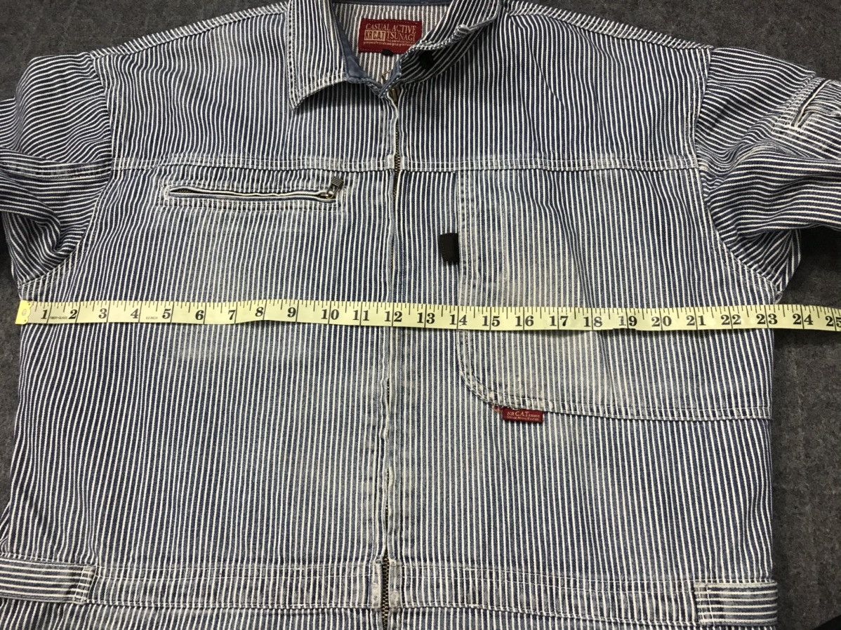 Japanese Brand Hickory KR Cat Tsunagi Striped Denim Pant Workwear Size US 42 / EU 58 - 9 Thumbnail