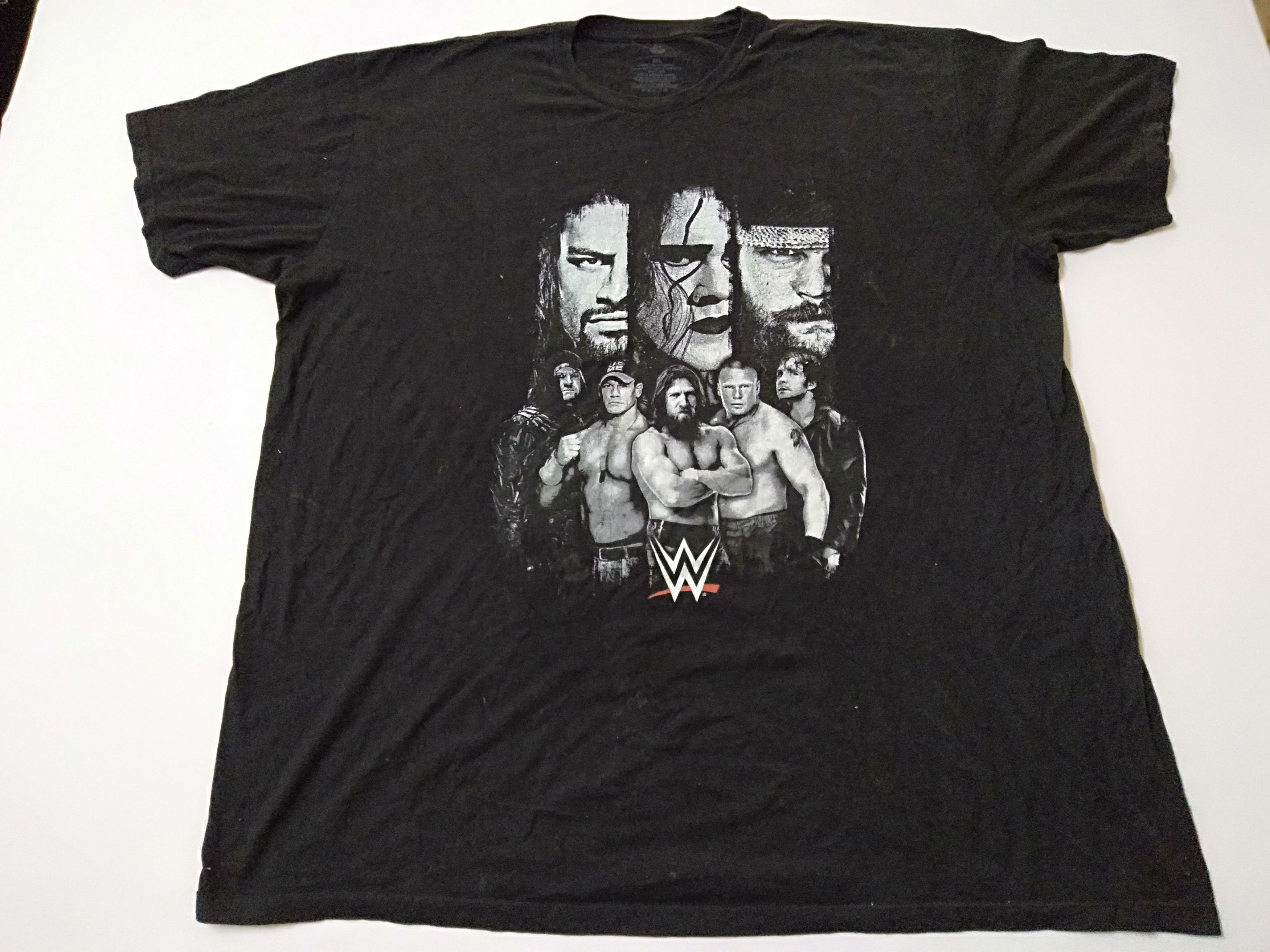 image of Wcwnwo x Wwe Www Wcw Wwf Professional Wrestling Tee in Black, Men's (Size 2XL)