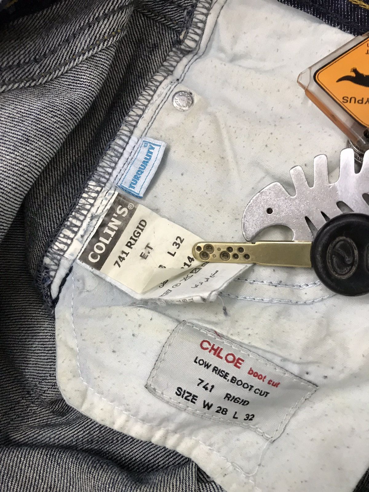 Japanese Brand Colin’s 741 Rigid Turquality Turkey Denim Jeans Distressed Size US 30 / EU 46 - 17 Thumbnail