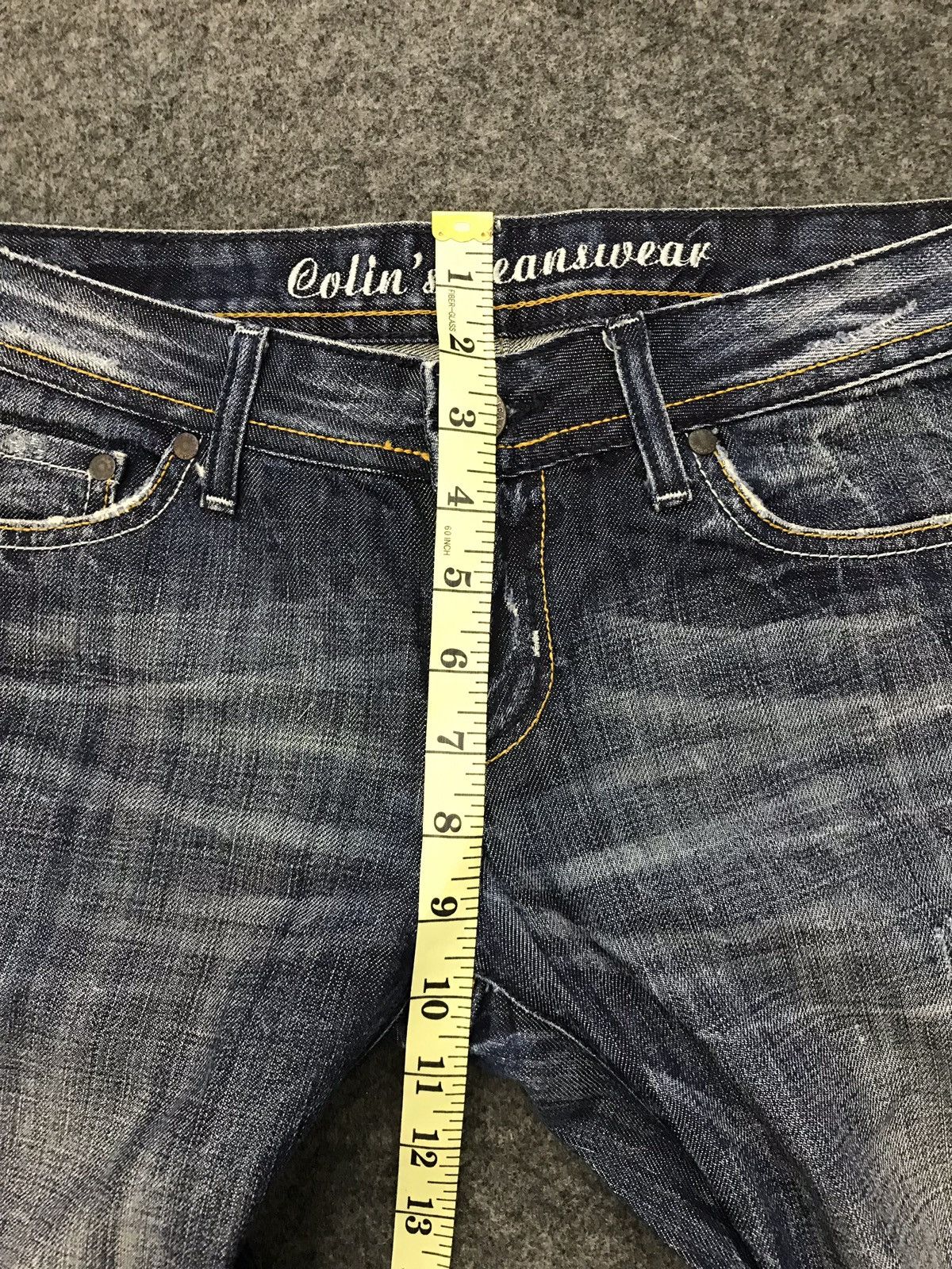 Japanese Brand Colin’s 741 Rigid Turquality Turkey Denim Jeans Distressed Size US 30 / EU 46 - 14 Thumbnail