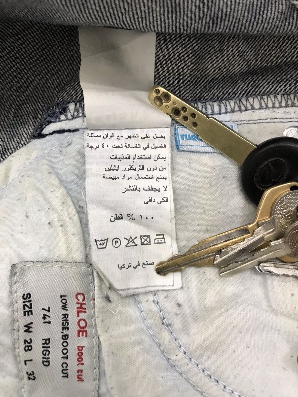 Japanese Brand Colin’s 741 Rigid Turquality Turkey Denim Jeans Distressed Size US 30 / EU 46 - 19 Thumbnail