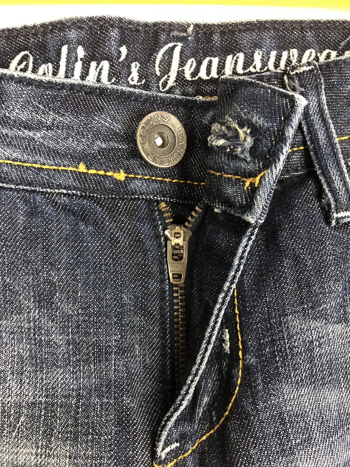 Japanese Brand Colin’s 741 Rigid Turquality Turkey Denim Jeans Distressed Size US 30 / EU 46 - 7 Thumbnail