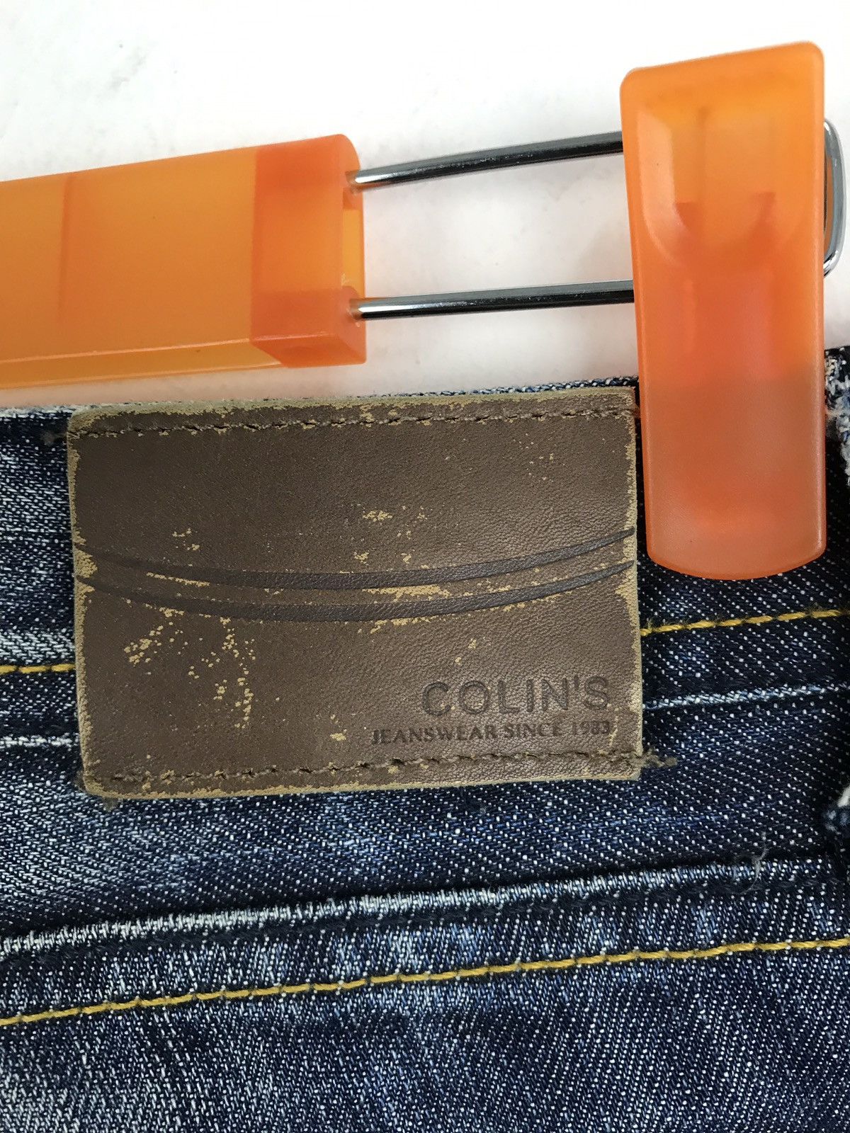 Japanese Brand Colin’s 741 Rigid Turquality Turkey Denim Jeans Distressed Size US 30 / EU 46 - 4 Thumbnail