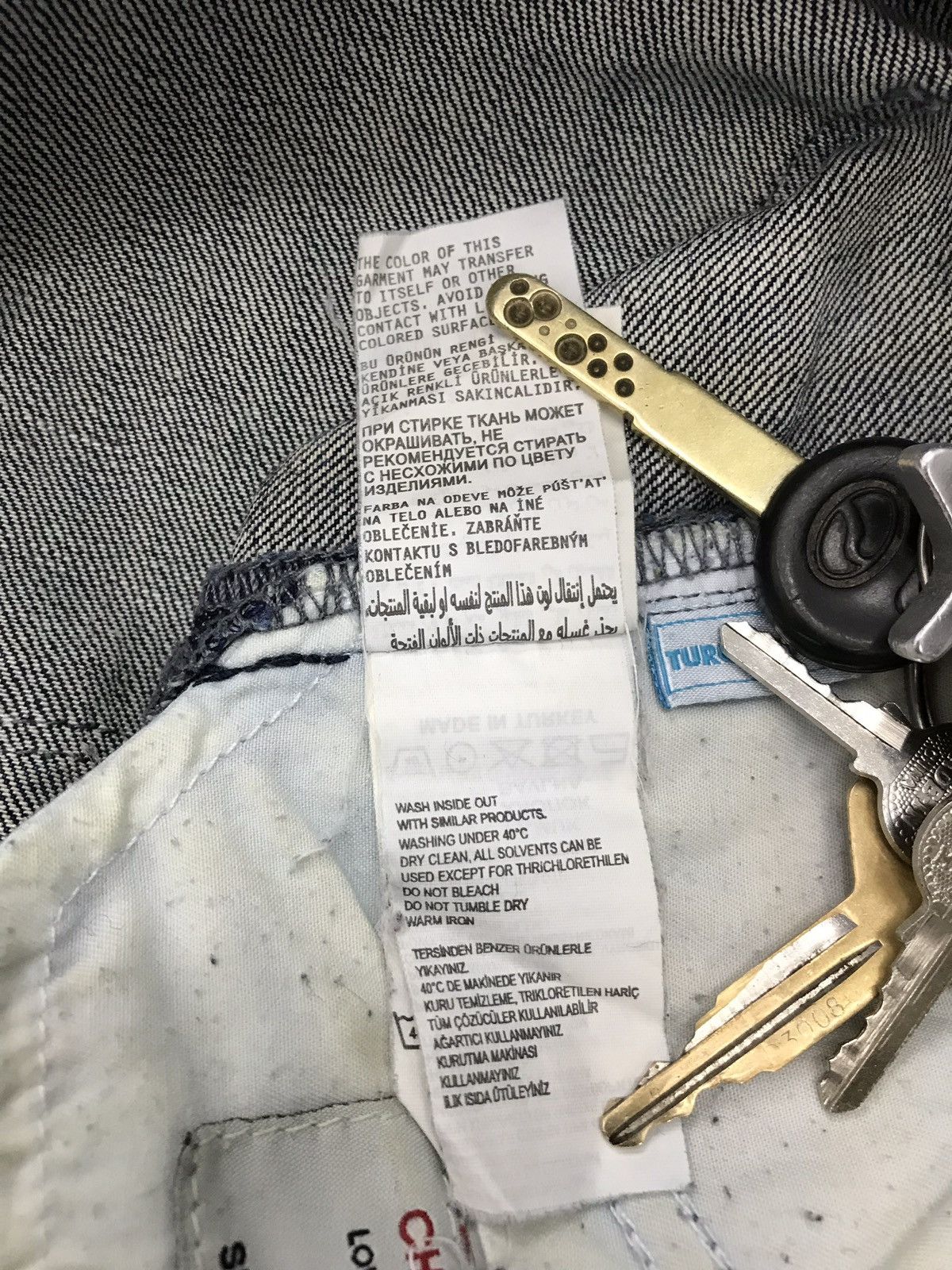 Japanese Brand Colin’s 741 Rigid Turquality Turkey Denim Jeans Distressed Size US 30 / EU 46 - 20 Thumbnail