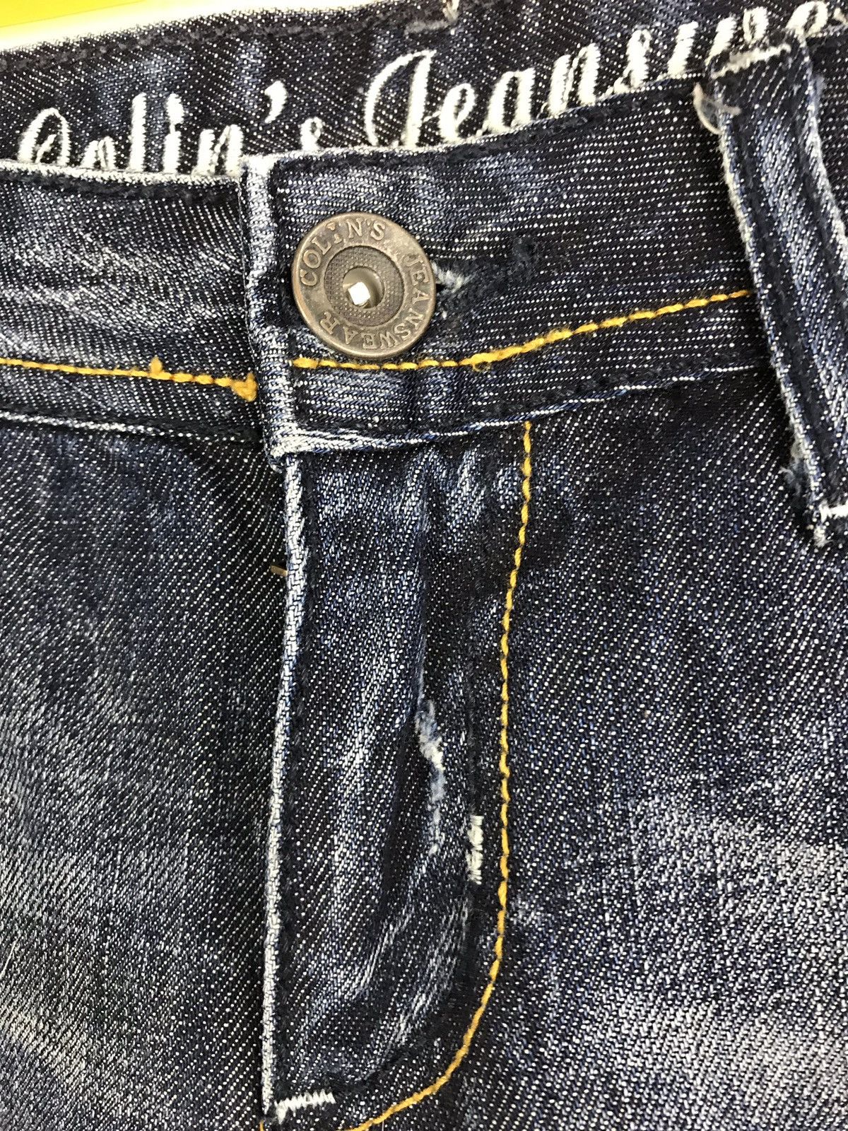 Japanese Brand Colin’s 741 Rigid Turquality Turkey Denim Jeans Distressed Size US 30 / EU 46 - 6 Thumbnail