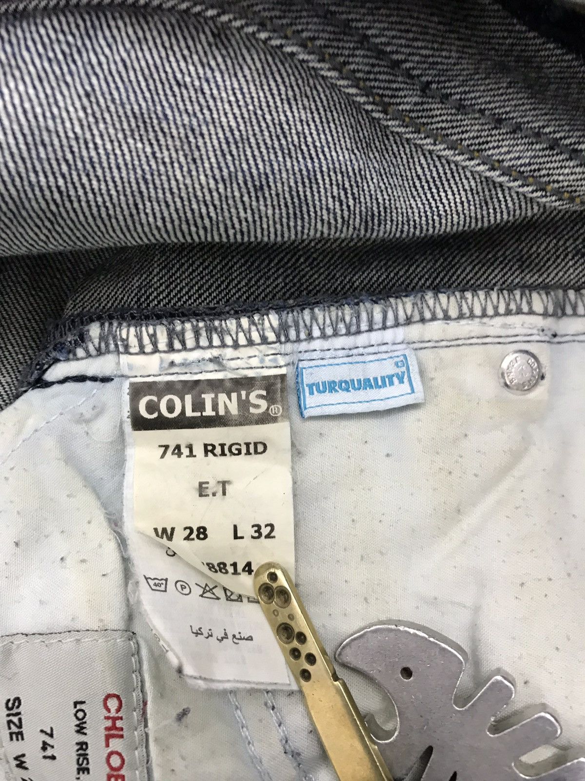 Japanese Brand Colin’s 741 Rigid Turquality Turkey Denim Jeans Distressed Size US 30 / EU 46 - 18 Thumbnail