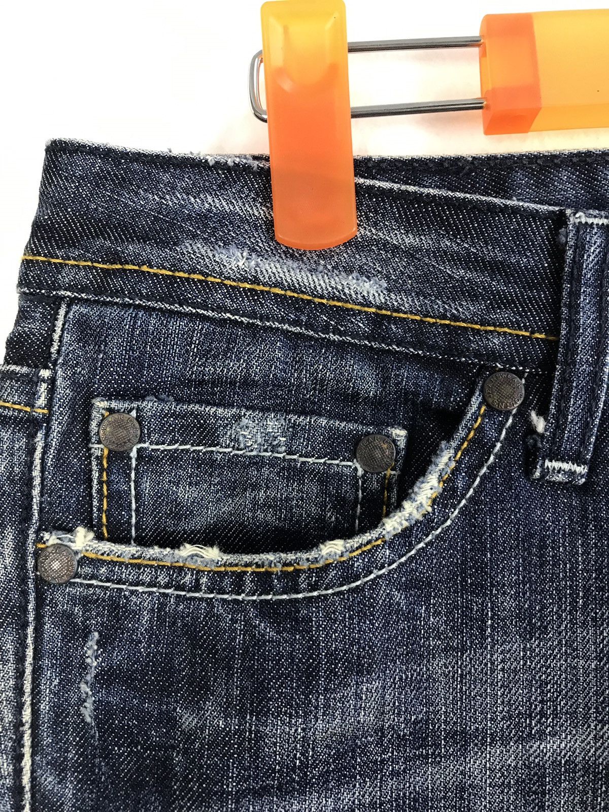 Japanese Brand Colin’s 741 Rigid Turquality Turkey Denim Jeans Distressed Size US 30 / EU 46 - 5 Thumbnail