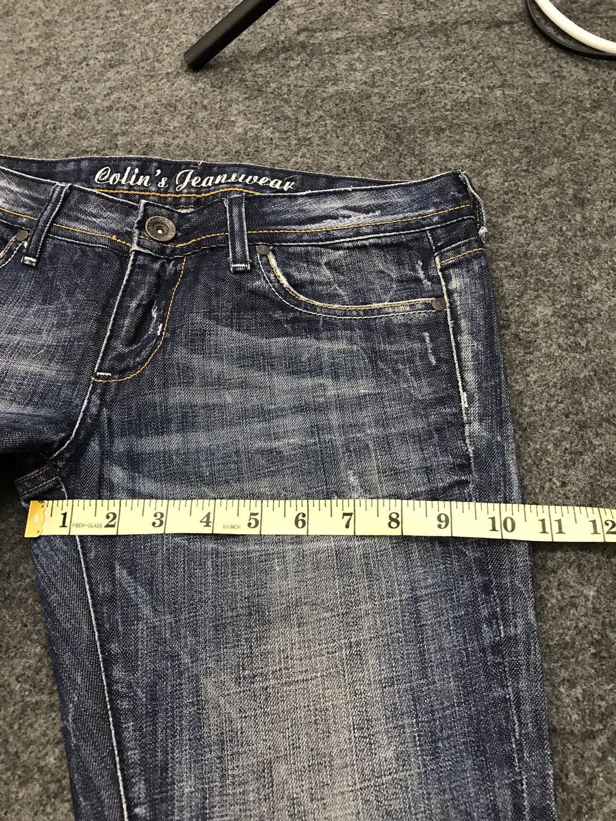 Japanese Brand Colin’s 741 Rigid Turquality Turkey Denim Jeans Distressed Size US 30 / EU 46 - 15 Thumbnail