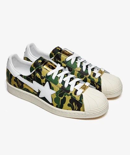 Adidas × Bape Bape x Adidas Superstar 80s Size US 8 / EU 41 - 2 Thumbnail