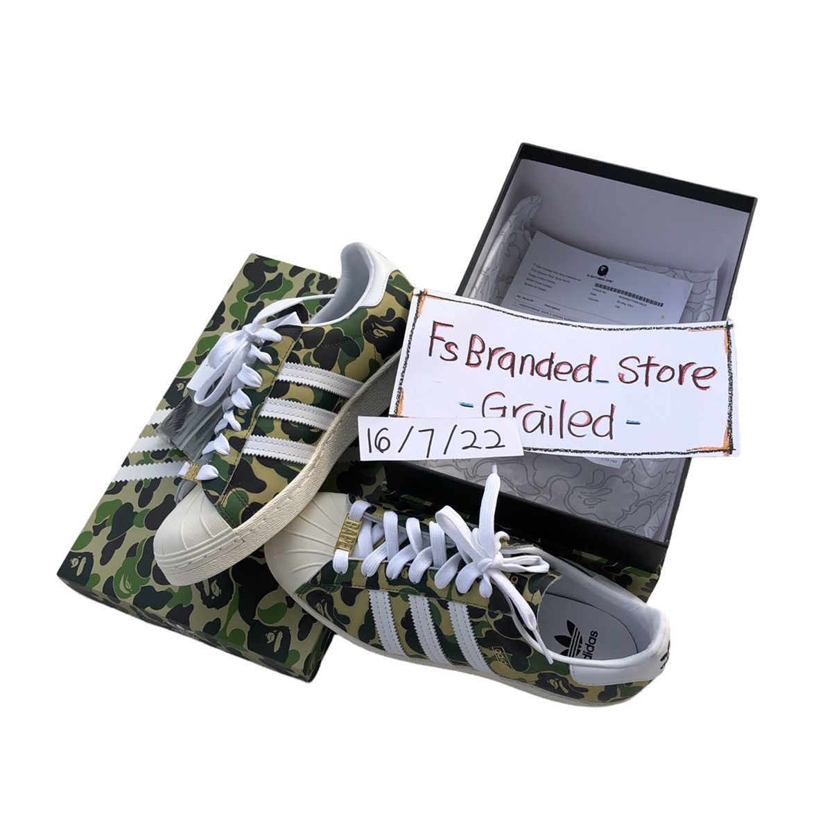 Adidas × Bape Bape x Adidas Superstar 80s Size US 8 / EU 41 - 6 Thumbnail