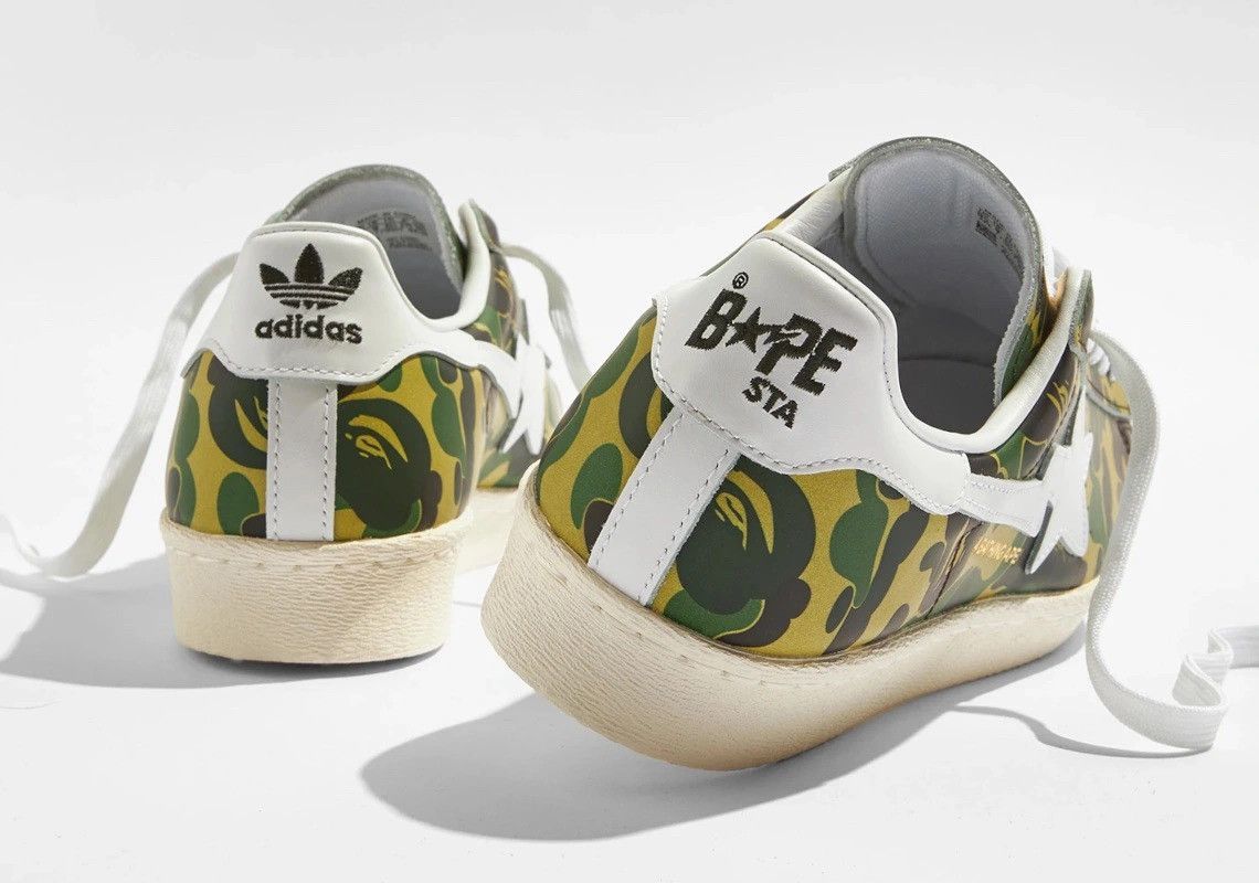 Adidas × Bape Bape x Adidas Superstar 80s Size US 8 / EU 41 - 4 Thumbnail