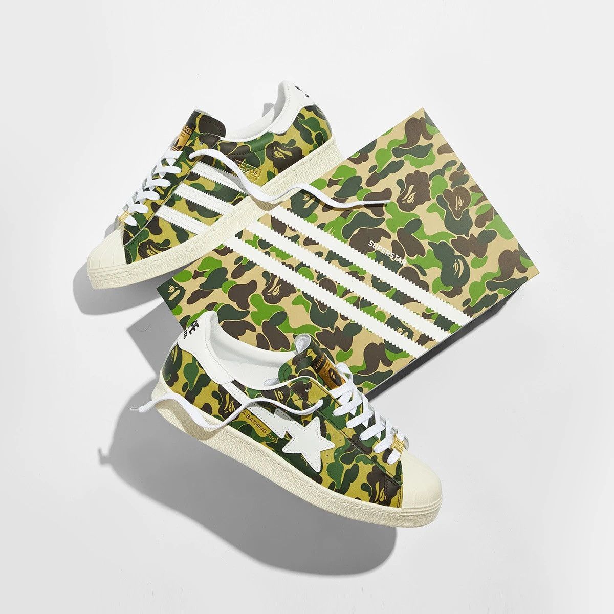 Adidas × Bape Bape x Adidas Superstar 80s Size US 8 / EU 41 - 3 Thumbnail